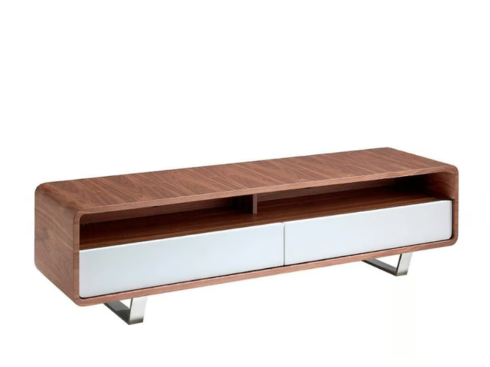 3046 - Low wood veneer TV cabinet with drawers _ Angel Cerdá